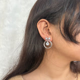 Silver Bow Hoops