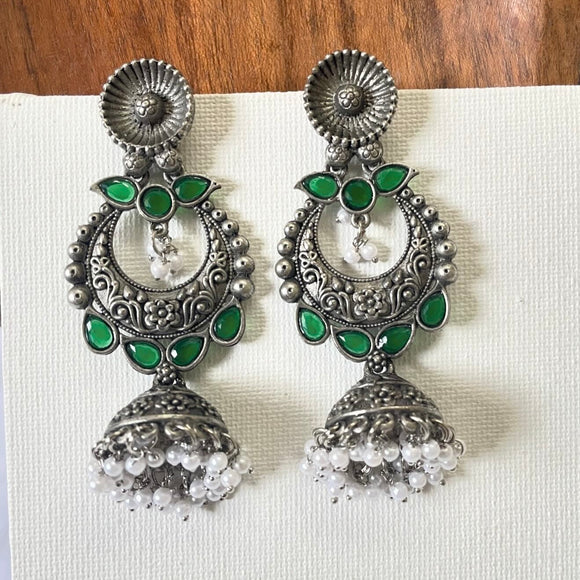 Round Silver Edit Jhumkas