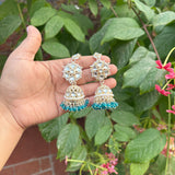 Ethnic Earrings with Ear Chain (10 colors)