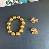 Bangle and Flower Earrings Combo (Anti-tarnish)