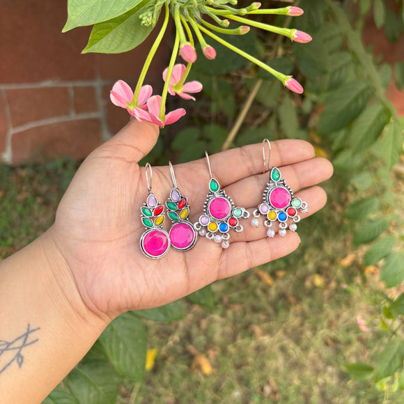 Gulab Earrings Combo