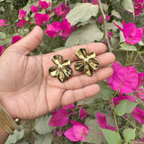 Hoop and Flower Earrings combo (Anti-tarnish)