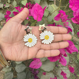 White Flower earrings