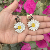 White Flower earrings