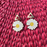 White Flower earrings