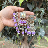 Ruhani Earrings with Hair chain and Mang Tikka (7 Colors)