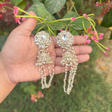 Mehfil Earrings with 4 layer hair chain