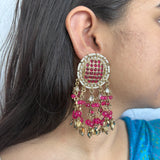 Nimrit Gold Tone Earrings ( 12 colors)