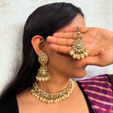 Girija Golden Beaded Jewellery Set