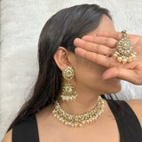 Girija Golden Beaded Jewellery Set